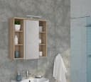 FORTE Badezimmerspiegelschrank mit LED-Beleuchtung Sonoma Eiche Bild 1