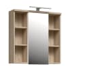 FORTE Badezimmerspiegelschrank mit LED-Beleuchtung Sonoma Eiche Bild 2