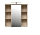FORTE Badezimmerspiegelschrank mit LED-Beleuchtung Sonoma Eiche Bild 3