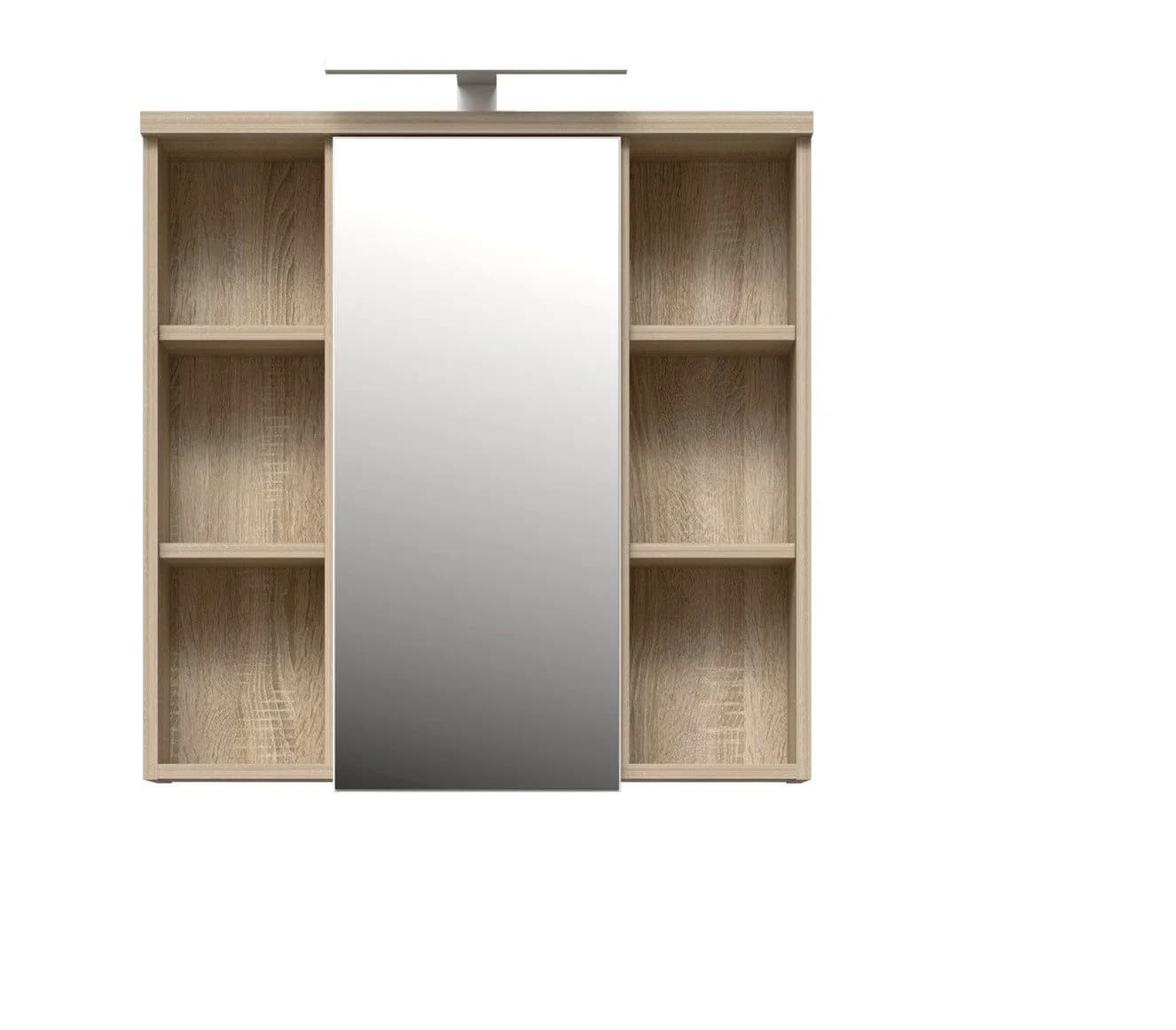 FORTE Badezimmerspiegelschrank mit LED-Beleuchtung Sonoma Eiche - Bild 3