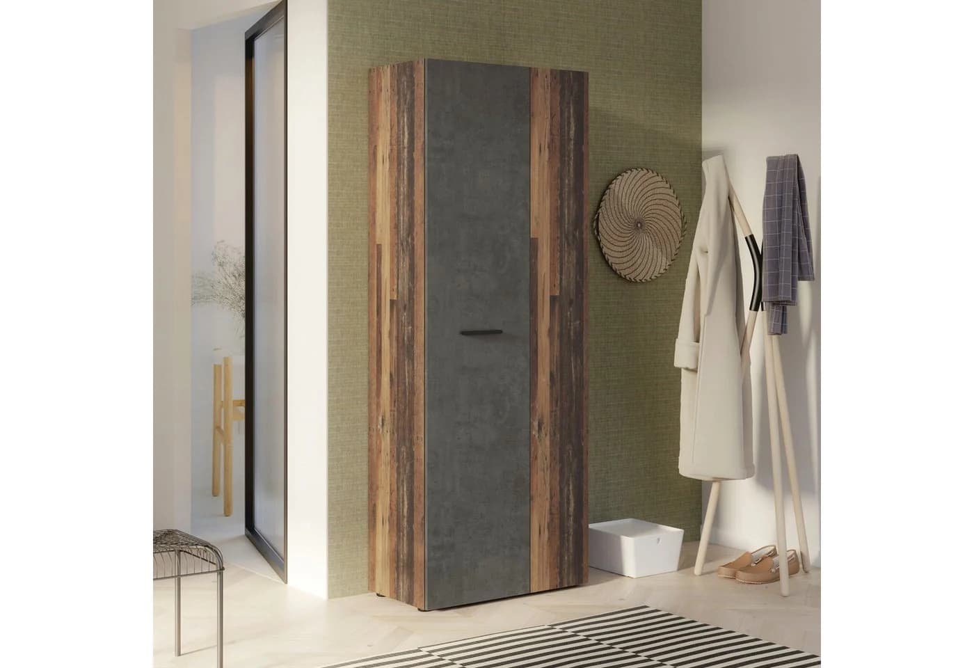 Mehrzweckschrank FORTE NET306 Grau Vintage Betonoptik