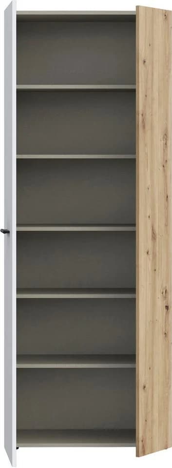 FORTE Schuhschrank NET306 Braun Weiß 2 Türen Holzwerkstoff - Bild 3