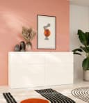FORTE Edmore Kommode Weiß 6 Schubladen Modern Bild 1