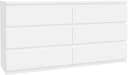 FORTE Edmore Kommode Weiß 6 Schubladen Modern Bild 2