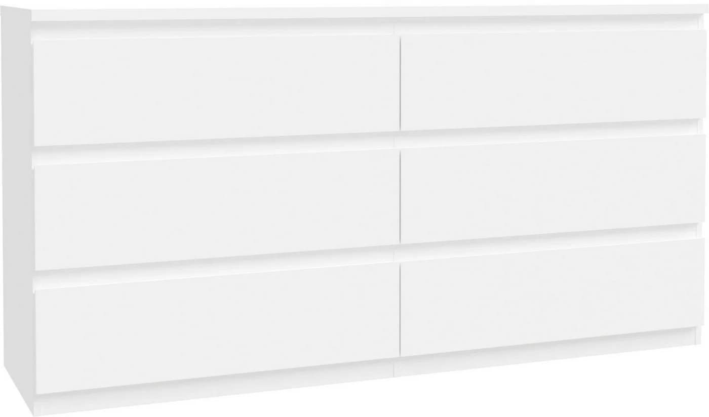 FORTE Edmore Kommode Weiß 6 Schubladen Modern - Bild 2