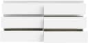 FORTE Edmore Kommode Weiß 6 Schubladen Modern Bild 3