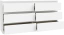 FORTE Edmore Kommode Weiß 6 Schubladen Modern Bild 4