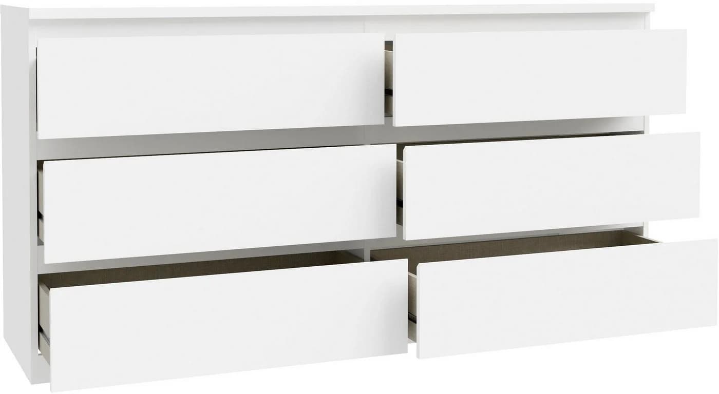 FORTE Edmore Kommode Weiß 6 Schubladen Modern - Bild 4