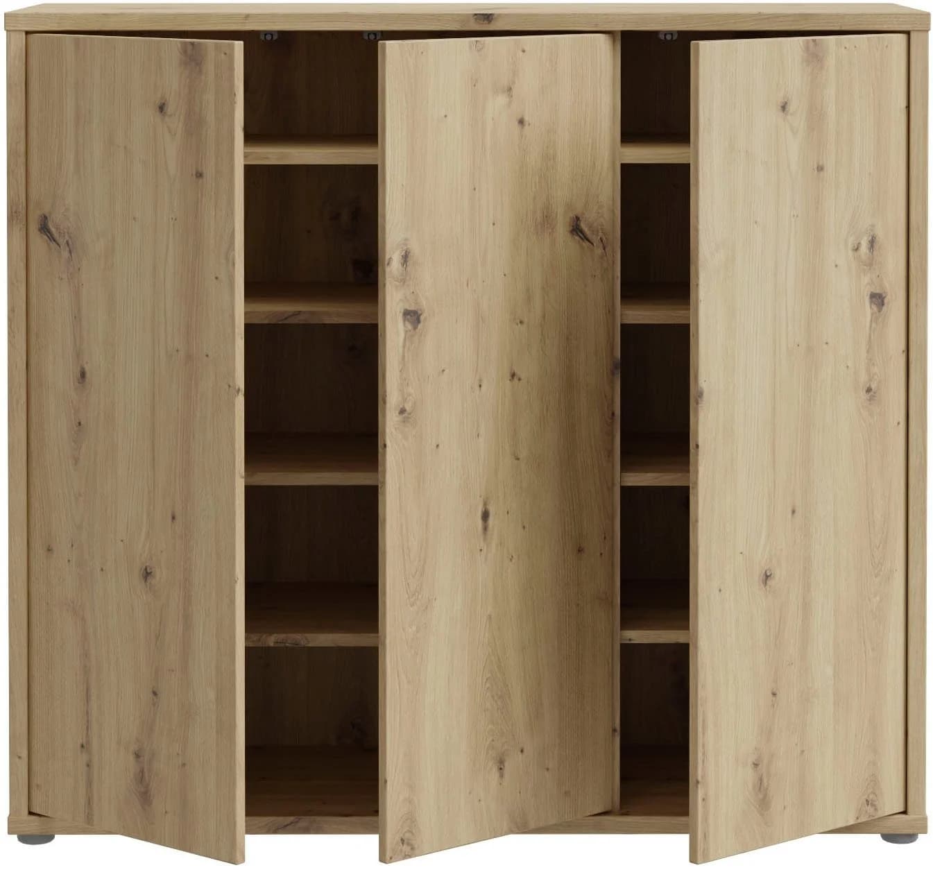 FORTE Schuhschrank Alice Springs 3 Türen Push-to-open Artisan Eiche - Bild 3
