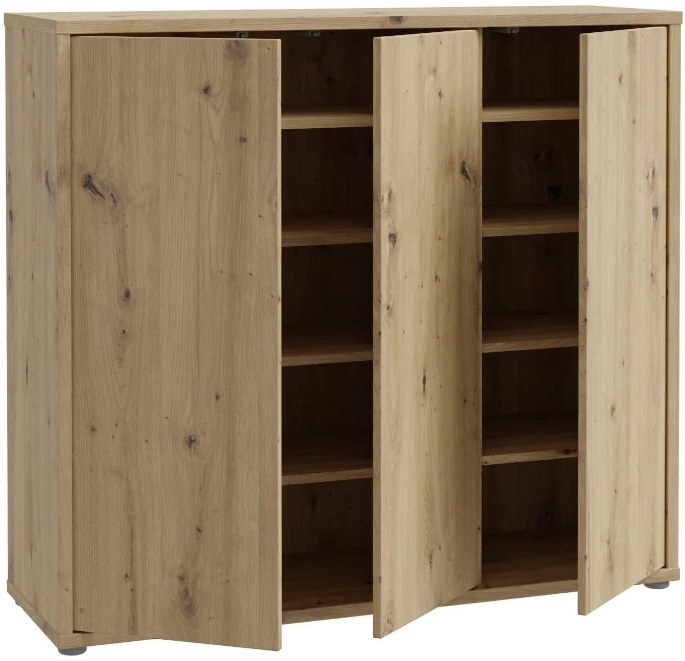 FORTE Schuhschrank Alice Springs 3 Türen Push-to-open Artisan Eiche - Bild 4