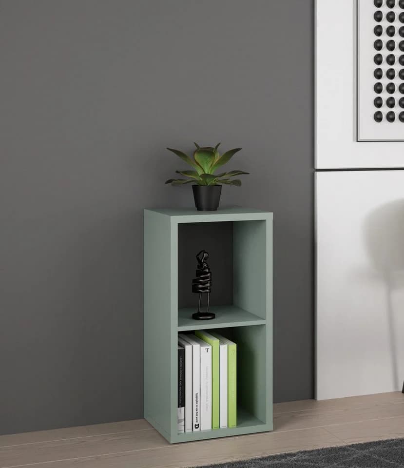 FORTE Standregal Mauro Salbei 2 Fächer Holzwerkstoff Modern - Bild 2
