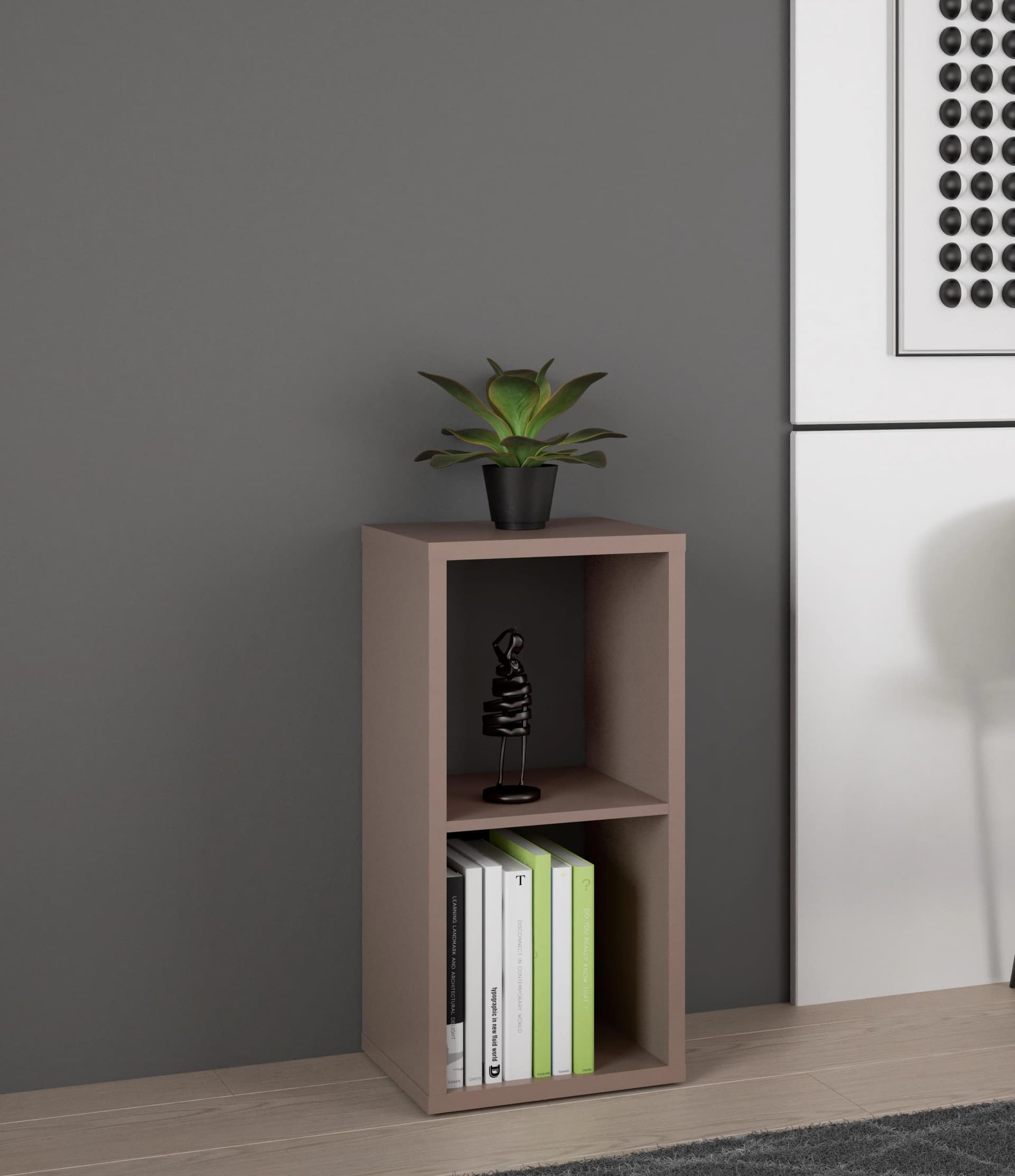 FORTE Standregal Mauro Terrakotta 2 Fächer Modern