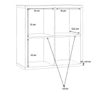 FORTE Standregal Mauro 4 Fächer Salbei Modern Bild 5