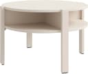 FORTE Beistelltisch Tobago Beige Rund mit 4 Ablagefächern Bild 2