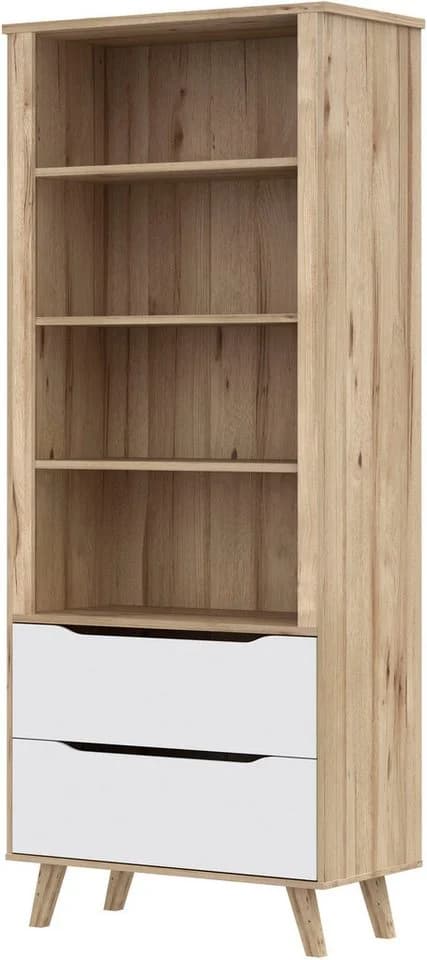 FORTE Vankka Wandregal mit 2 Schubkästen und variablen Einlegeböden - Bild 3