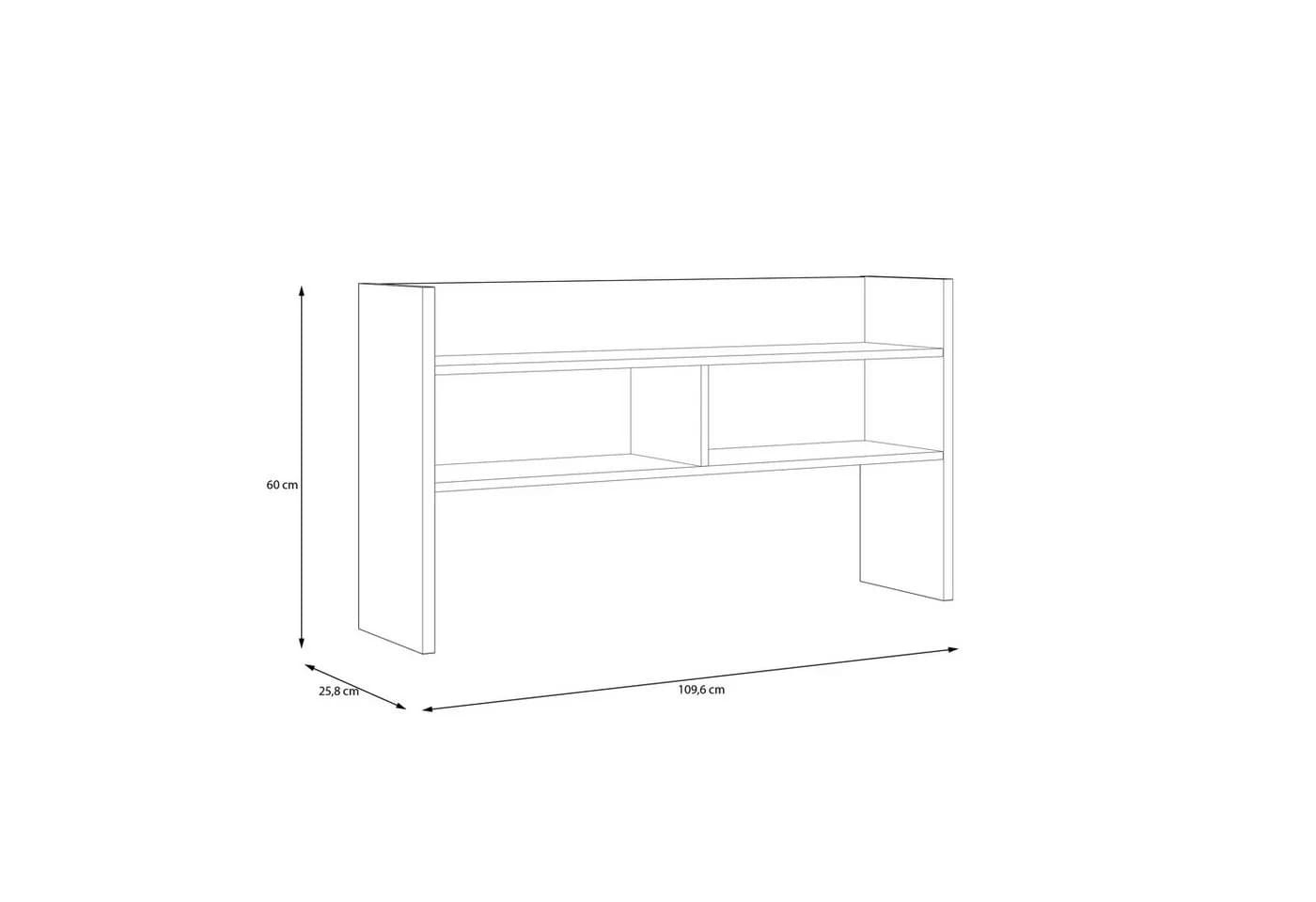 FORTE Schreibtischaufsatz Artisan Eiche/Weiß - Bild 4