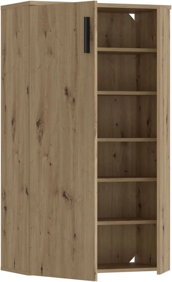 FORTE Schuhschrank Boots Braun Artisan Eiche 2 Türen - Bild 3