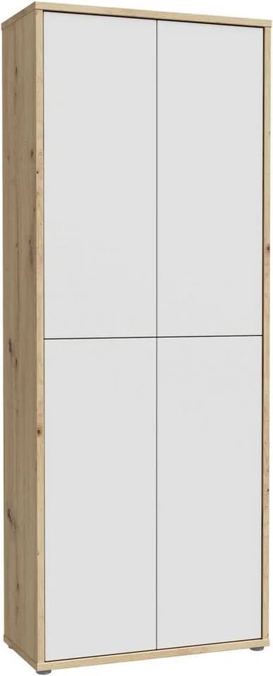 FORTE Schuhschrank Alice Springs Grau 4 Türen Push-to-Open - Bild 2