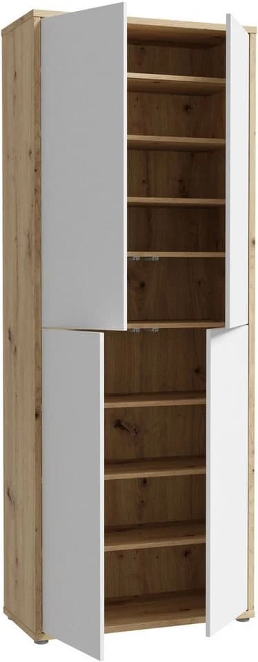 FORTE Schuhschrank Alice Springs Grau 4 Türen Push-to-Open - Bild 3