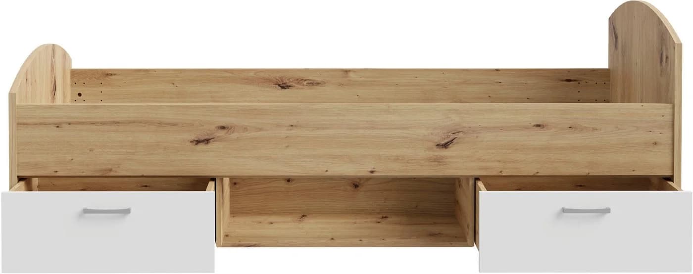 Stauraumbett FORTE Culgoa Weiß/Artisan Eiche mit Schubladen - Bild 3
