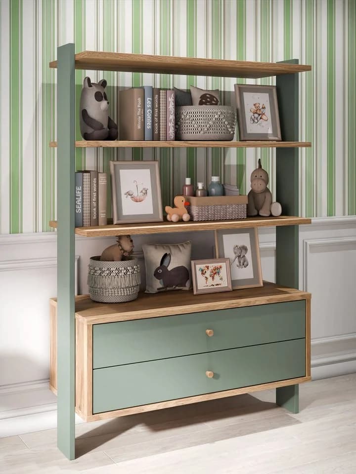 FORTE Standregal Whenua Mauvelle Eiche Salbei Modern - Bild 2