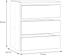 FORTE Inneneinteilung Set 3 Schubkästen Grau Modern Bild 5