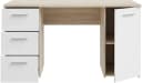 FORTE Schreibtisch Neuss mit 3 Schubladen & 1 Tür Beige/Weiß Bild 4