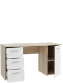 FORTE Schreibtisch Neuss mit 3 Schubladen & 1 Tür Beige/Weiß Bild 5