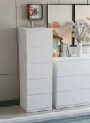 FORTE Kommode EDMORE Weiß 5 Schubladen Sideboard Bild 1