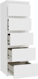 FORTE Kommode EDMORE Weiß 5 Schubladen Sideboard Bild 2