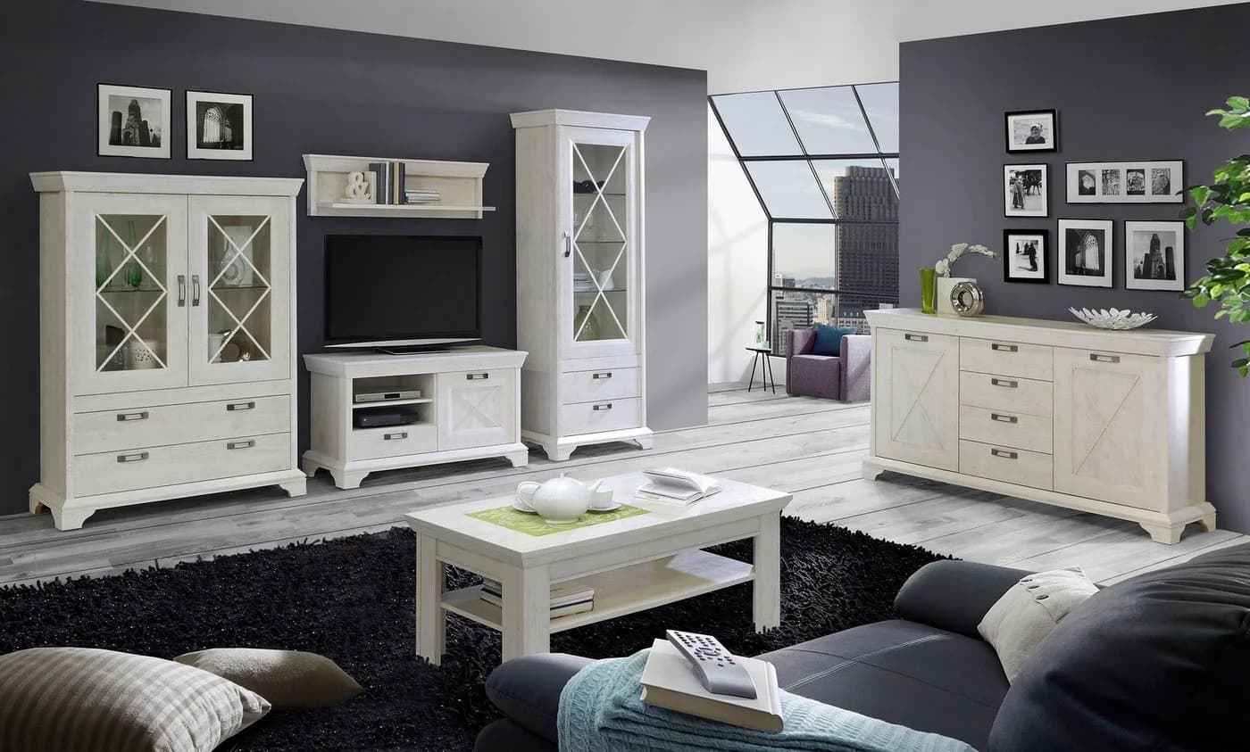 FORTE Wandregal Kashmir Weiß Modernes Design