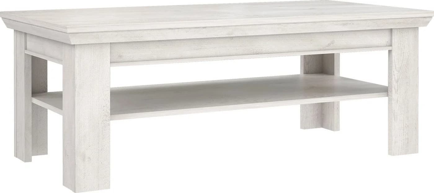 FORTE Couchtisch Kashmir - Moderner Landhausstil mit Ablageboden