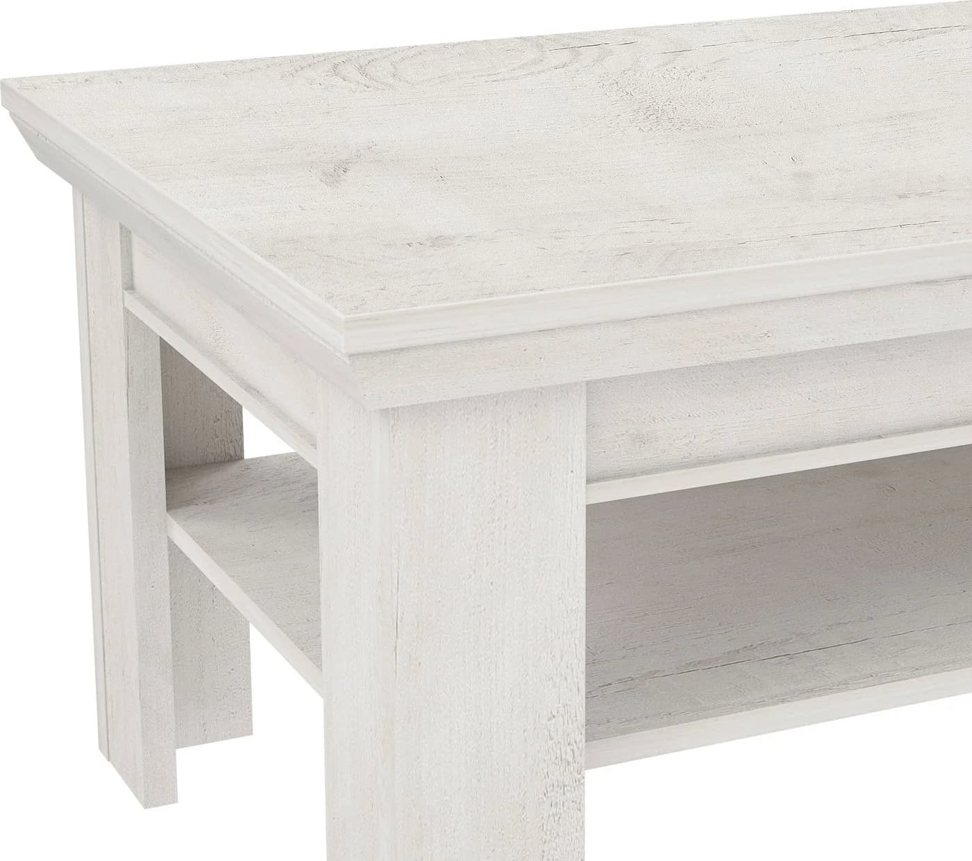 FORTE Couchtisch Kashmir - Moderner Landhausstil mit Ablageboden - Bild 4