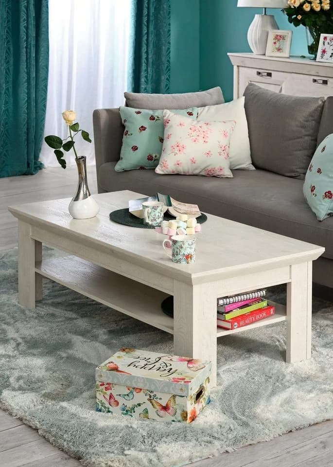 FORTE Couchtisch Kashmir - Moderner Landhausstil mit Ablageboden - Bild 5