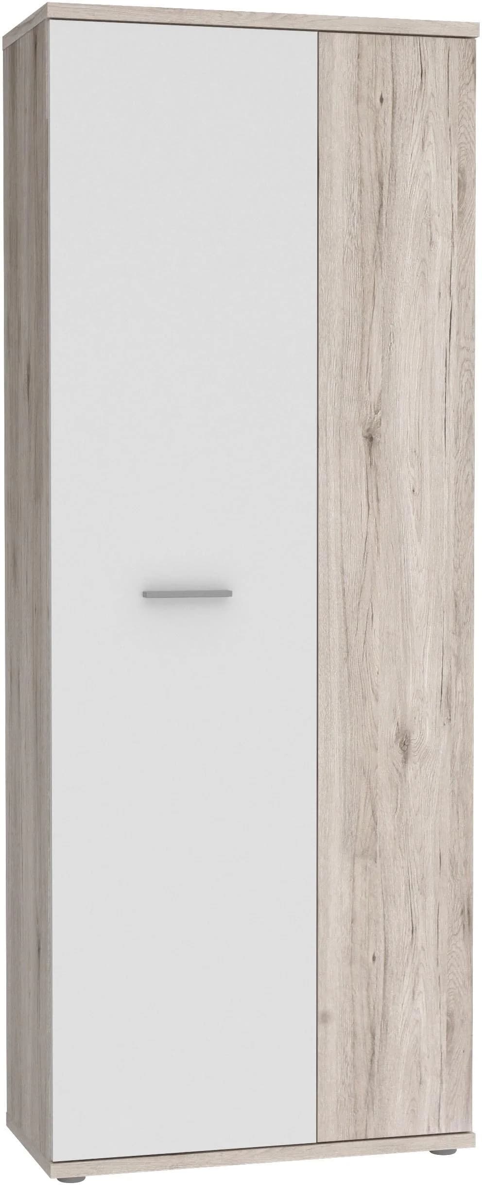 FORTE Mehrzweckschrank Sandeiche/Weiß 2 Türen