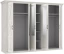 FORTE Kleiderschrank Kashmir Landhausstil Weiß mit Spiegeltüren Bild 4