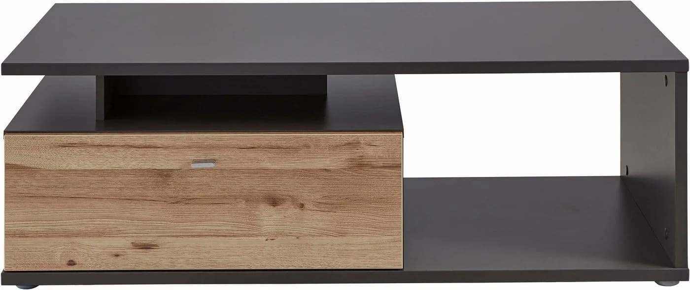 Couchtisch FORTE Como Grau Eichefarben mit Schubladen - Bild 2