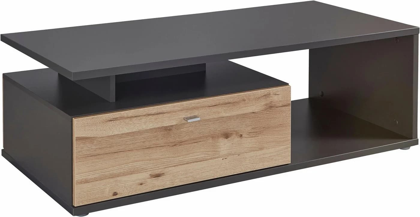 Couchtisch FORTE Como Grau Eichefarben mit Schubladen - Bild 4