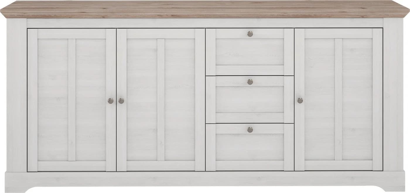 FORTE Sideboard Iloppa Braun Matt mit Soft-Close