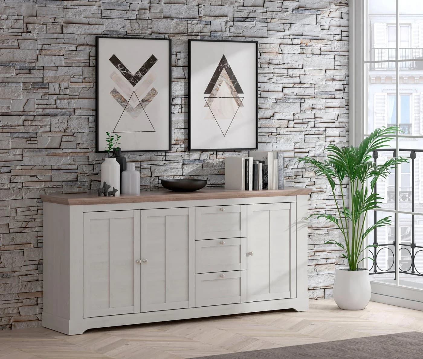 FORTE Sideboard Iloppa Braun Matt mit Soft-Close - Bild 2