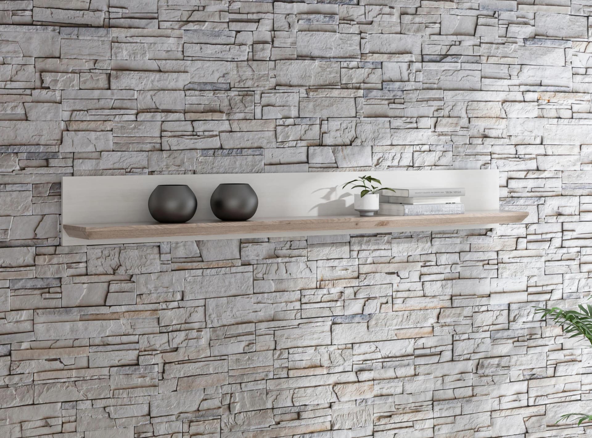Wandregal FORTE Iloppa Braun FSC Holzwerkstoff Modern
