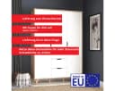 FORTE Kleiderschrank Vankka Weiß Braun Skandinavisch Grifflos Bild 4