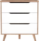 FORTE Schubkastenkommode Vankka Weiß Eiche Modern Bild 2
