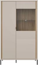 FORTE Seravel Highboard Beige/Mauvella Eiche mit Glastür & Soft-Close Bild 4