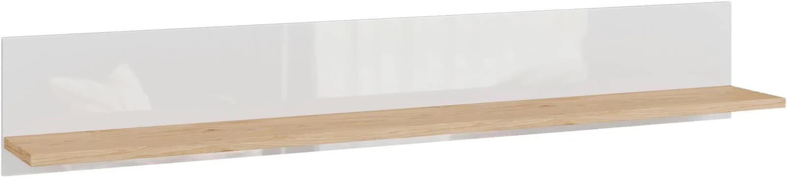 FORTE Wandboard Weiß/Wildeiche 160 cm Holzwerkstoff