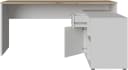 FORTE Eckschreibtisch Contra Costa Weiß Artisan Eiche Bild 5