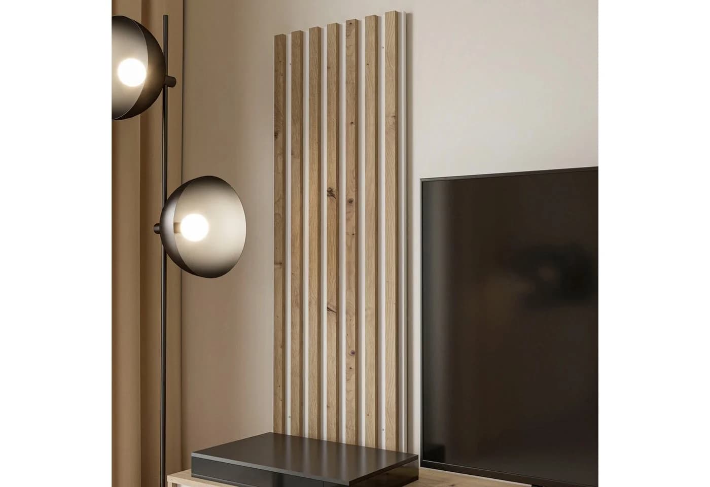 FORTE Wandregal Wandpaneel Weiß Artisan Eiche Modern - Bild 3