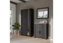 Garderobenschrank FORTE mit Spiegel und Soft Close Eiche Bild 1