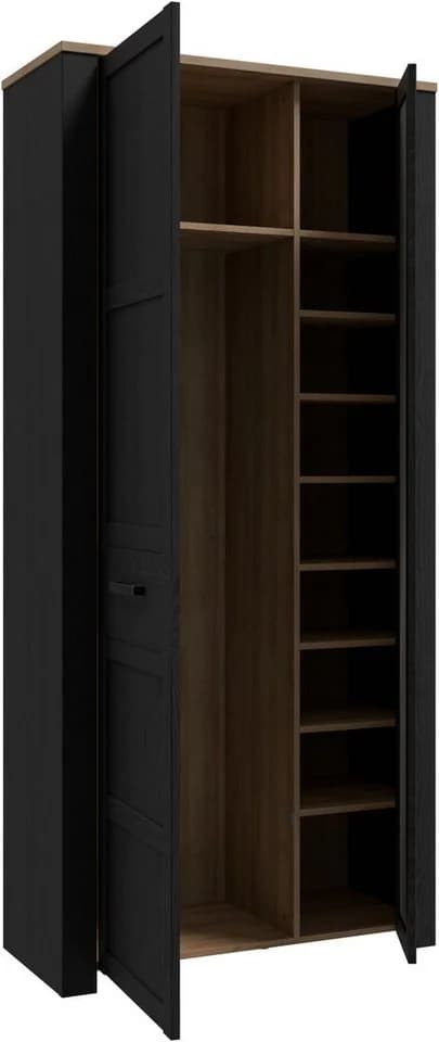 Garderobenschrank FORTE mit Spiegel und Soft Close Eiche - Bild 3