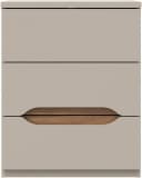 Nachtkommode FORTE Beige Sand Mauvella Eiche 3 Schubladen Push-to-open Bild 1